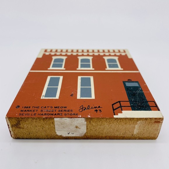 The Cat's Meow Market Street Series Seville Hardware Store Signed 1993 - Picture 6 of 6